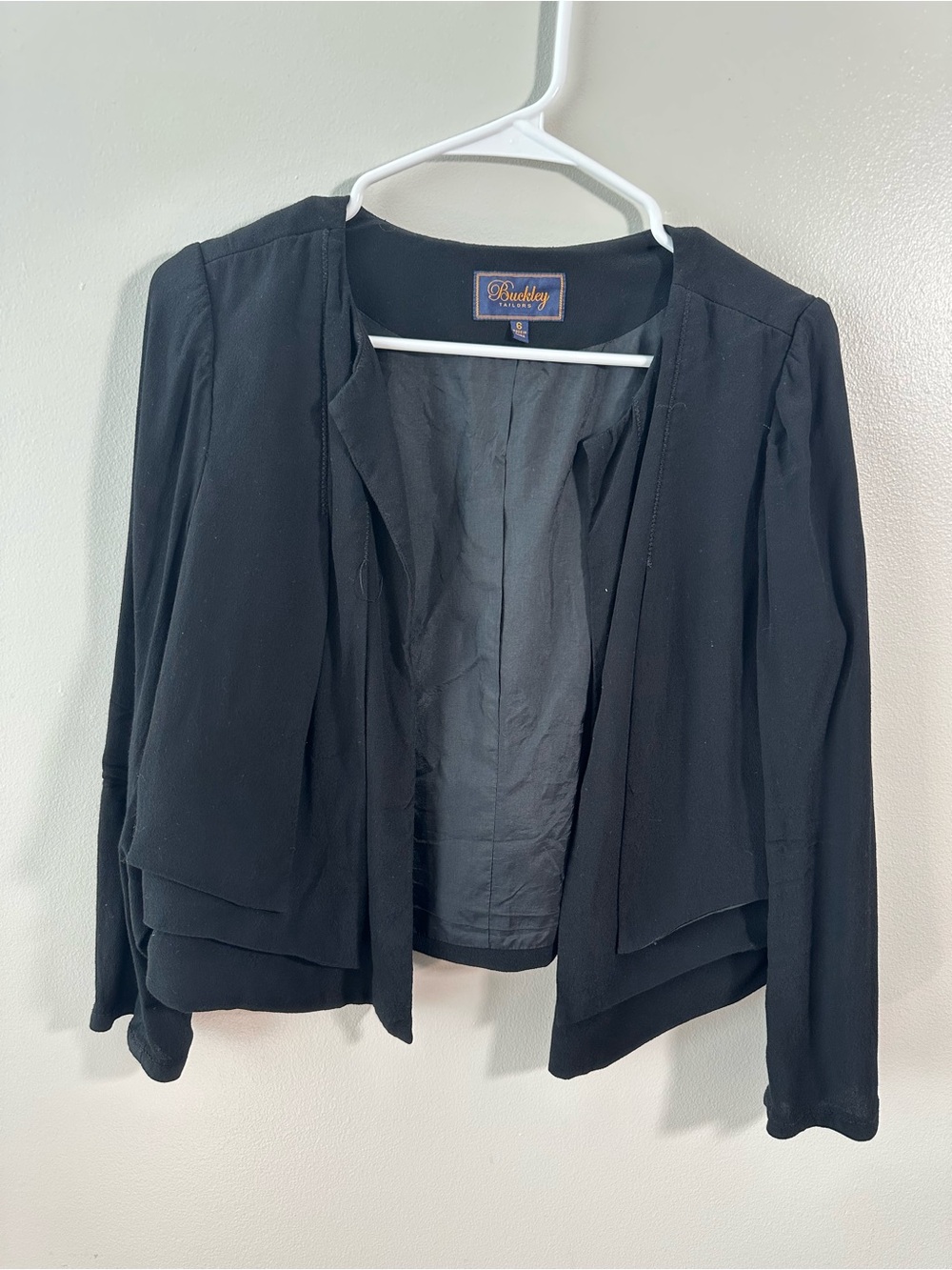 Buckley Tailors Black Open-Front Women’s Jacket